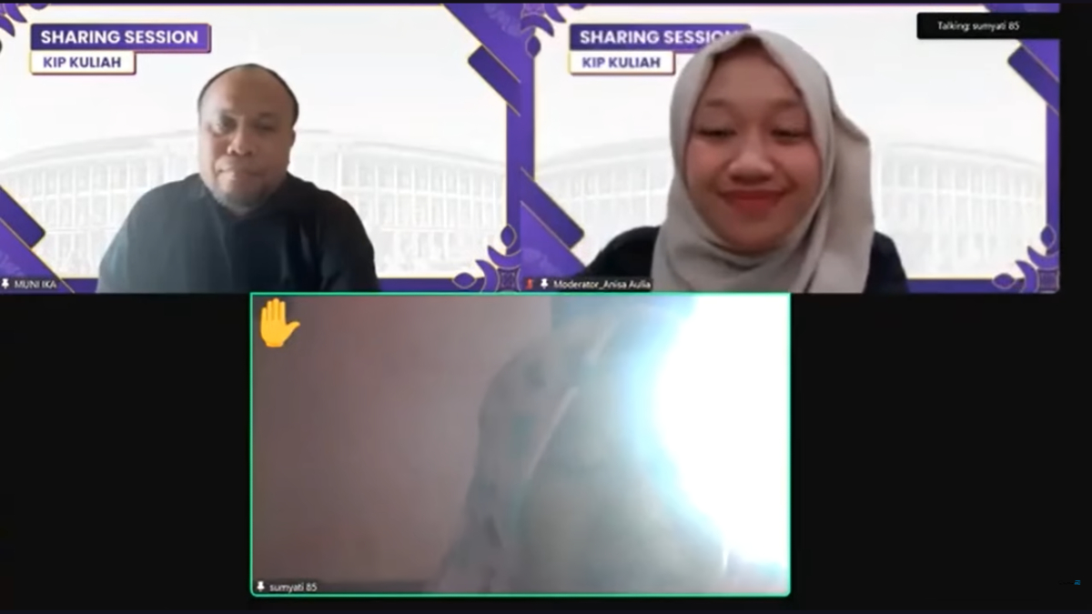 Sharing session KIP Kuliah secara daring.