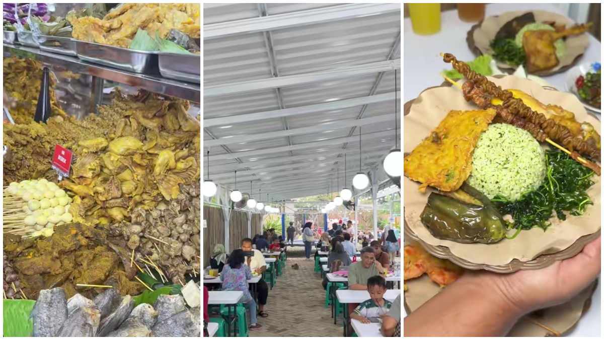 Berbagai menu di Sambal Wangi Bogor dengan konsep prasmanan.