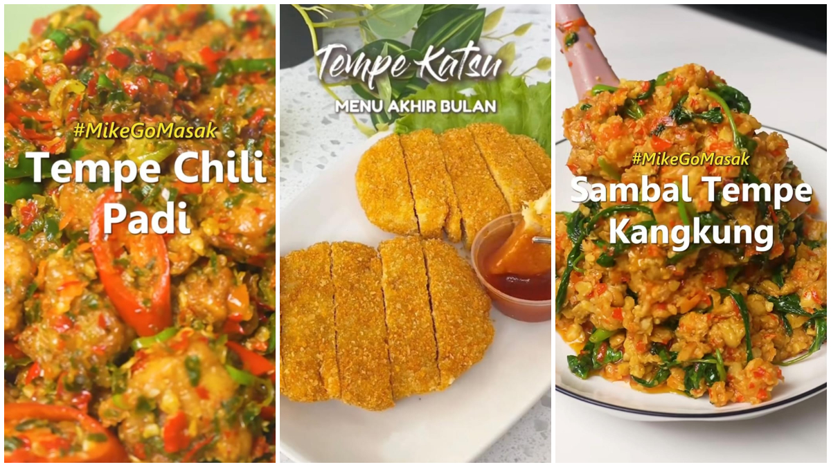 Tiga menu dengan olahan tempe yang super lezat.