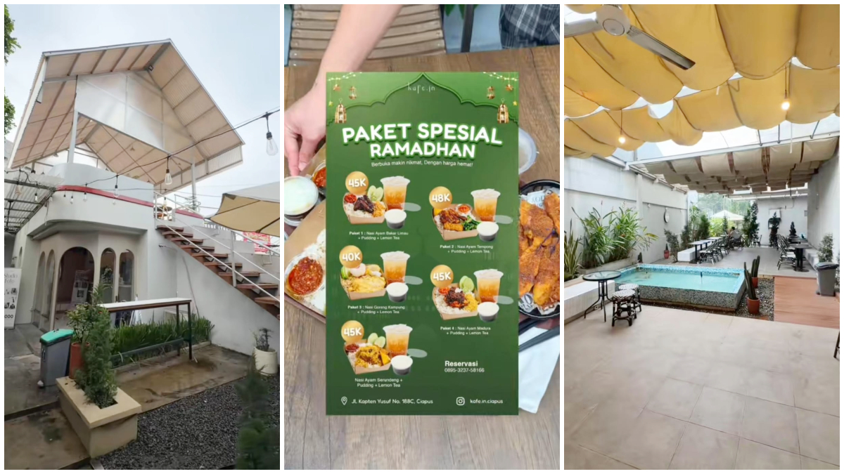 Suasana Kafein Ciapus Bogor yang bernuansa ala Bali.