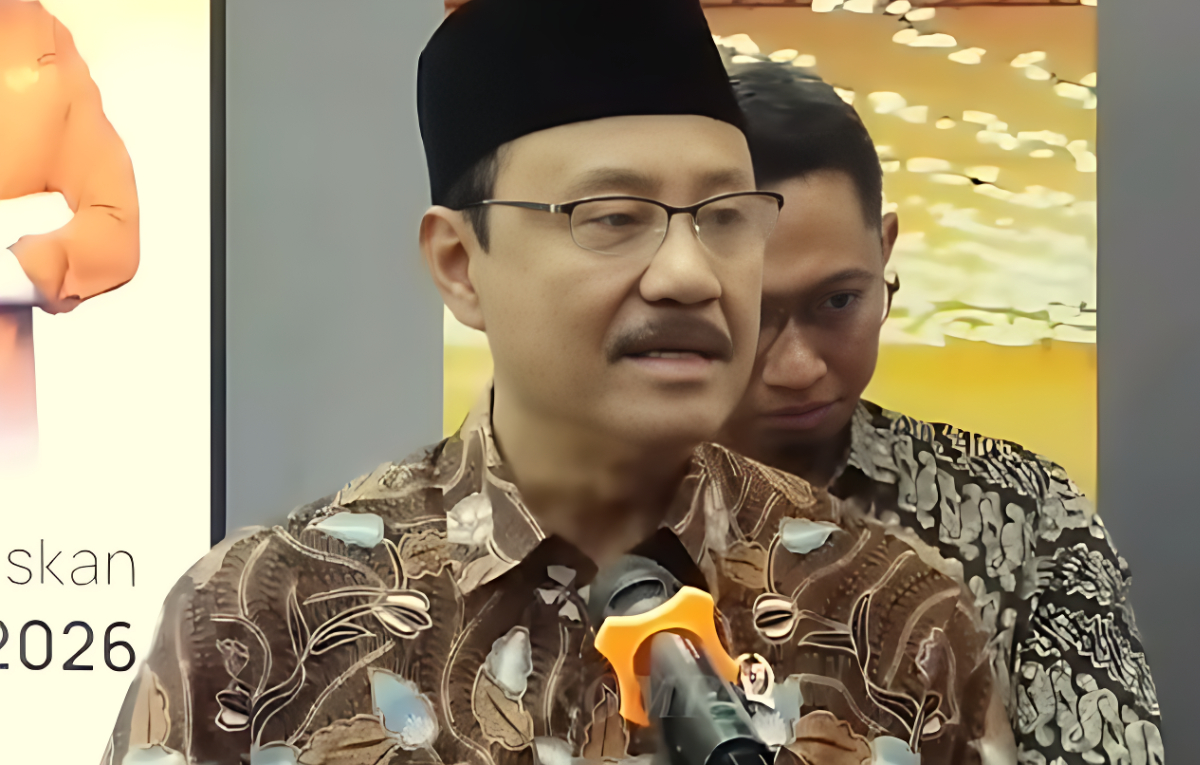 Mensos, Saifullah Yusuf atau yang akrab disapa Gus Ipul menjelaskan terkait Bansos&nbsp;di kantor BPS, Kamis 19 Februari 2026.