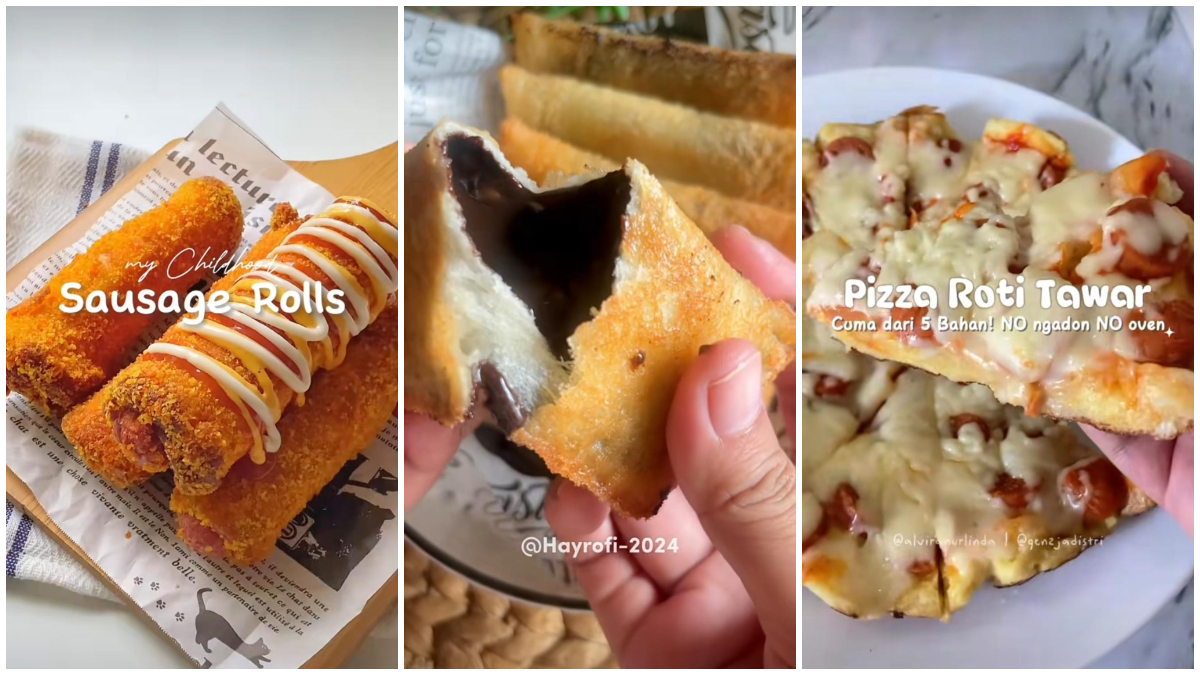 3 resep olahan roti tawar yang dikemas menjadi enak dan praktis.