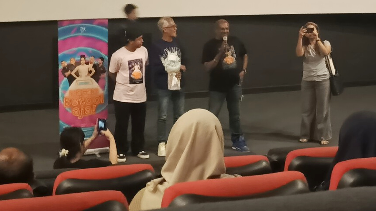 Suasana nonton bareng film Macam Betool Aja&nbsp;di CGV Babarsari, Yogyakarta.