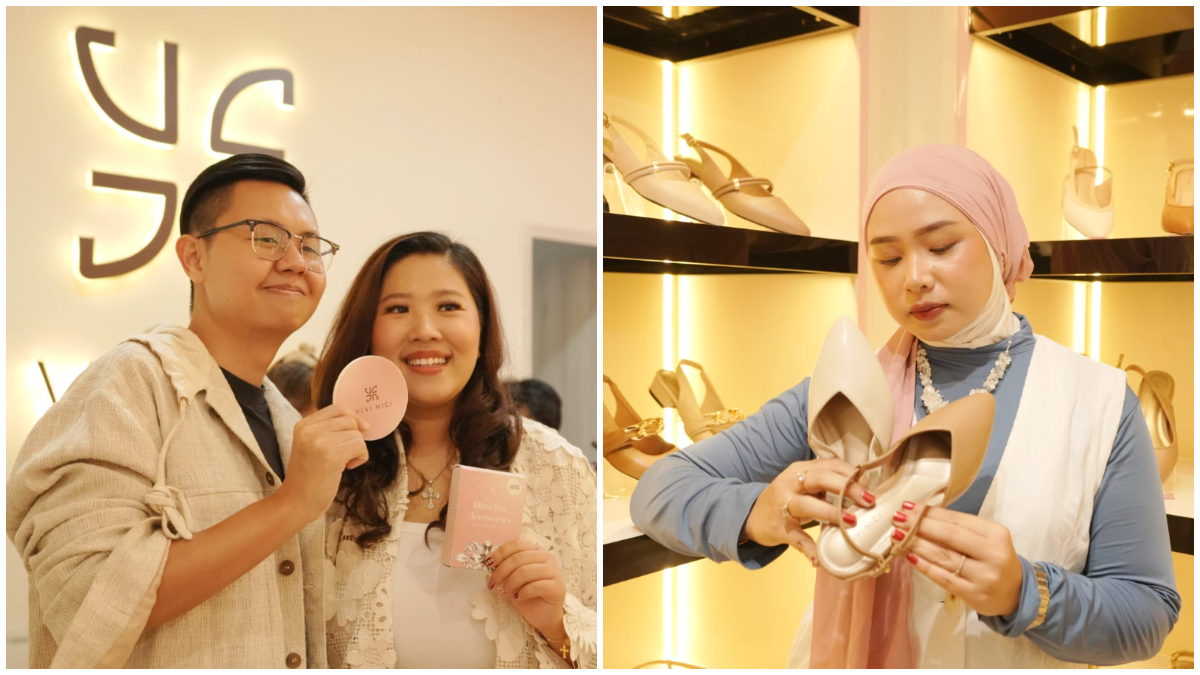 Co-Founder sekaligus CEO Vivi Nici, Vandi Andreanus bersama istrinya saat pembukaan toko offline.