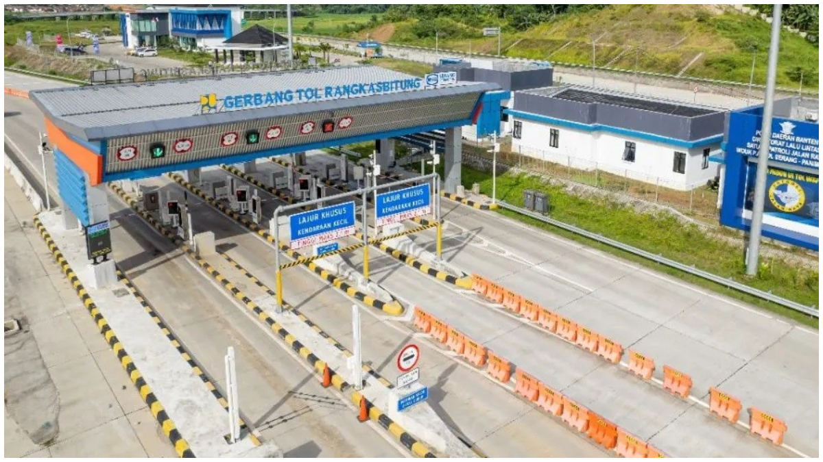 Penampakan  Tol Serang &ndash; Panimbang Seksi 2 yang akan dibuka gratis selama 15 hari.