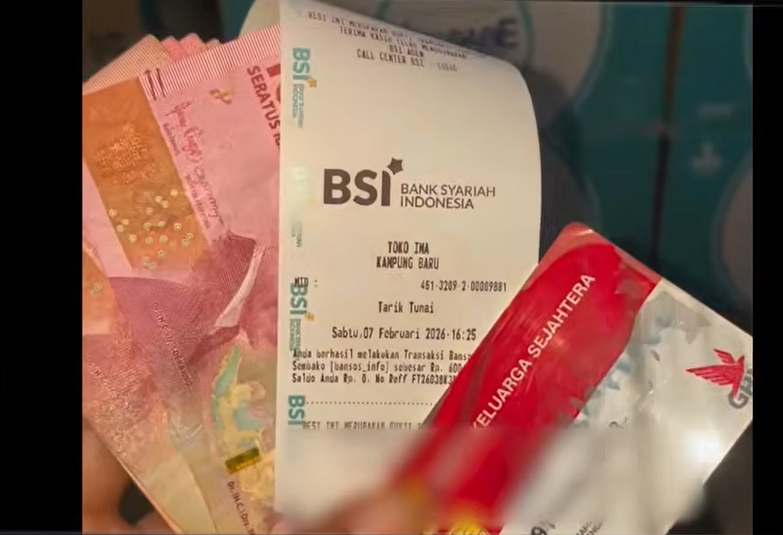 KPM melaporkan menerima pencairan bansos senilai Rp600.000 sebanyak dua kali dalam satu tahap