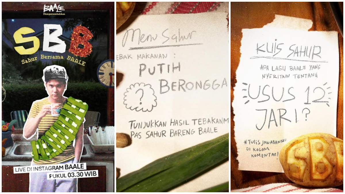 Iqbaal Ramadhan sapa para penggemar lewat SBB, Sahur Bersama Baale. 
