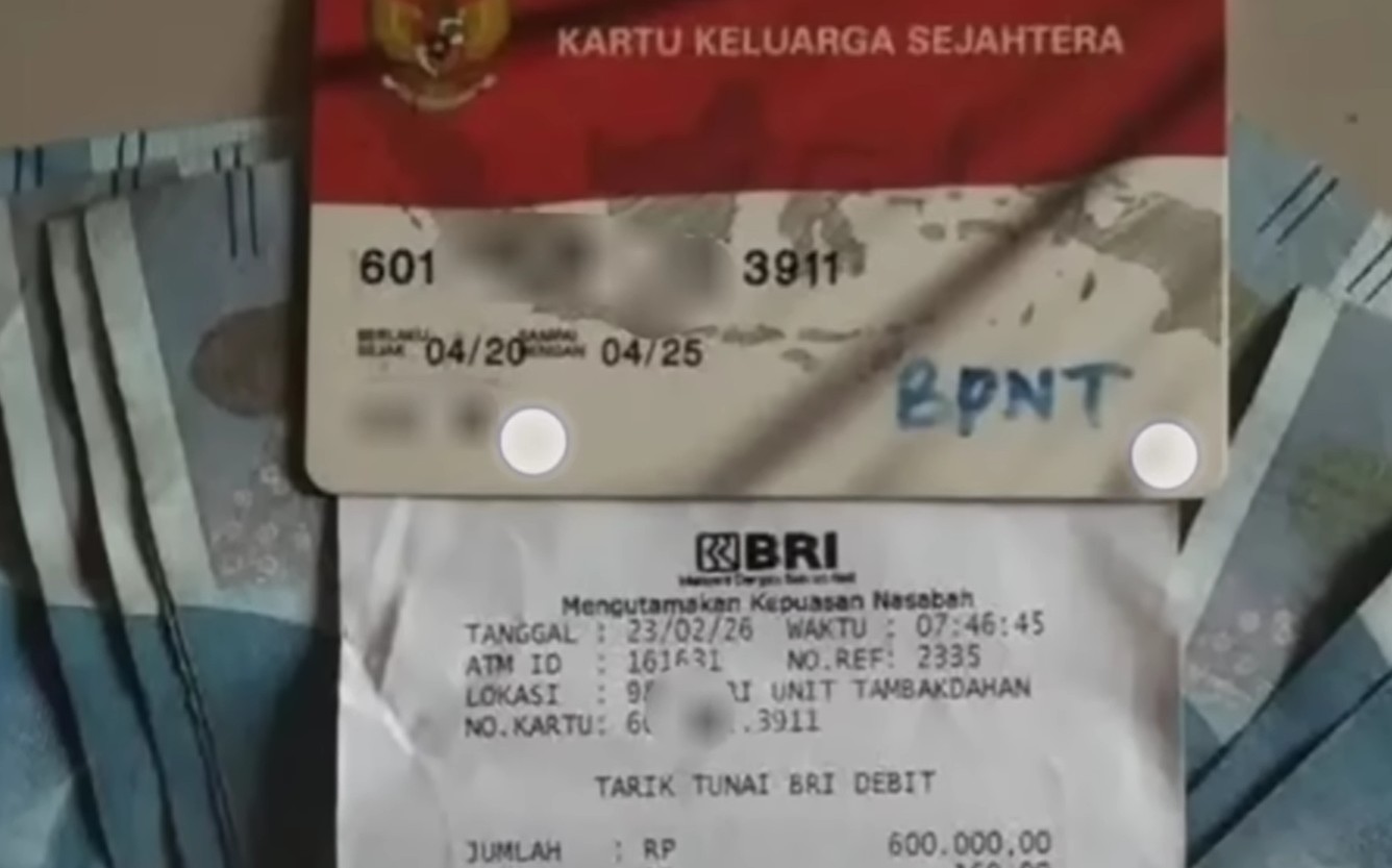 KPM mengunggah bukti penarikan saldo Rp600.000 melalui ATM BRI