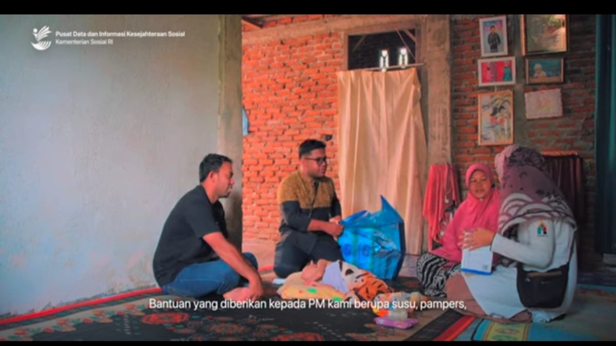Ilustrasi penyaluran bansos ke KPM baru