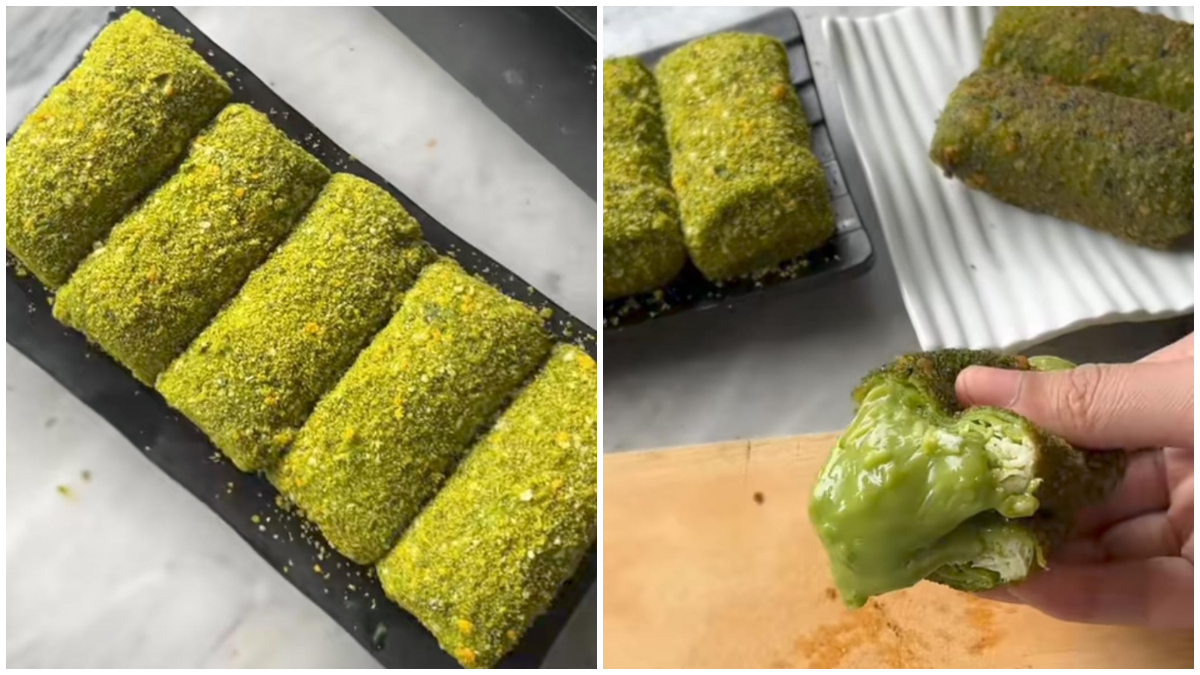 Tampilan Risol Matcha Cheese, cocok jadi takjil kekinian saat Ramadhan. 