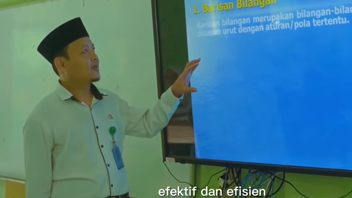 Ilustrasi guru madrasah.