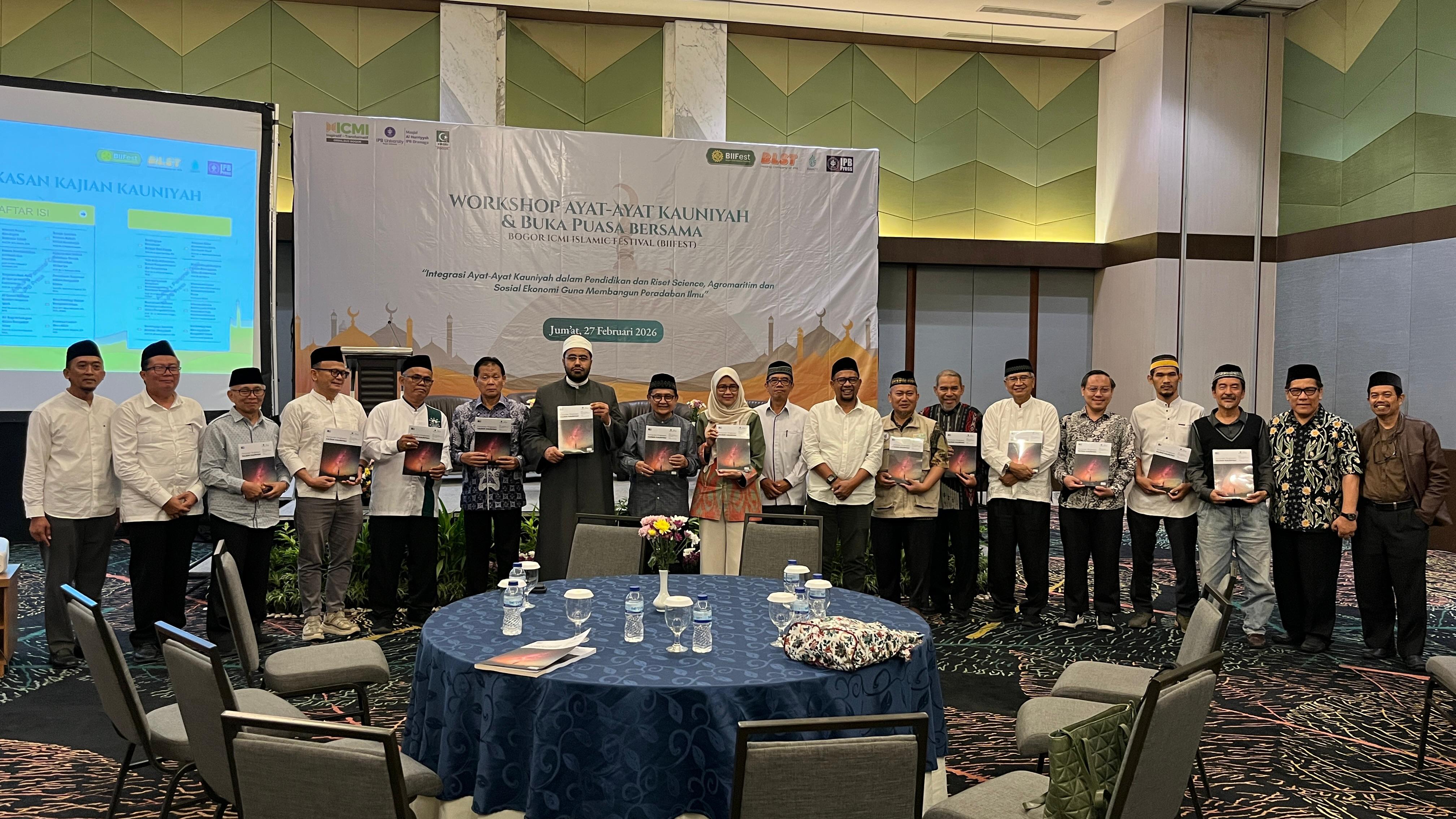 Suasana Workshop Ayat-Ayat Kauniyah yang digelar ICMI Orwilsus Bogor bersama KAHMI Bogor dan DKM Al-Hurriyah IPB di IPB International Convention Center, Kota Bogor, Jumat 27 Februari 2026. 