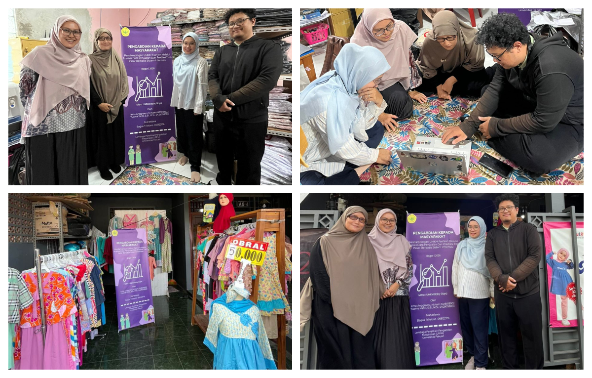 Dosen Universitas Pakuan (Unpak) Bogor, saat melakukan pendampingan kepada UMKM Baby Gaya.