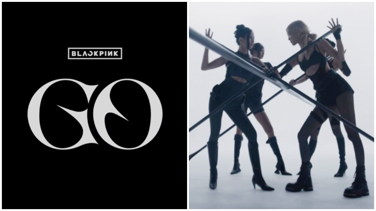 Cuplikan tampilan video musik GO di kanal YouTube resmi BLACKPINK. 