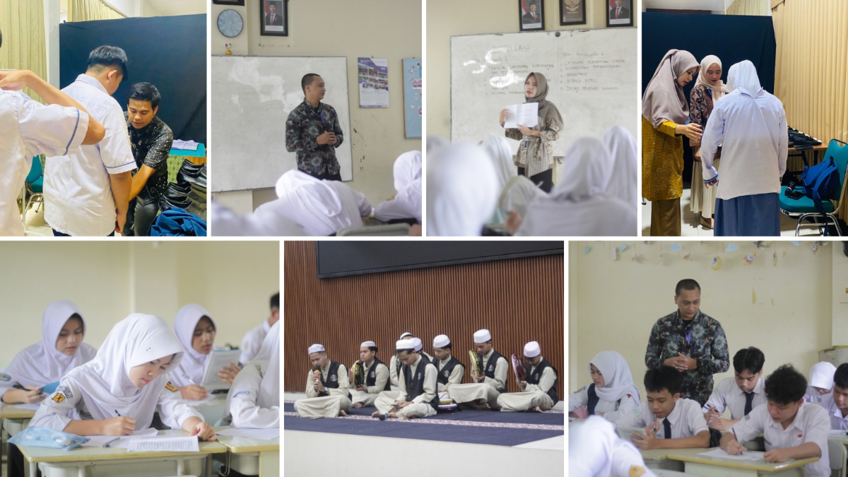 SMK Amaliah 1 dan 2 Ciawi Bogor lakukan  psikotes ke calon murid baru.