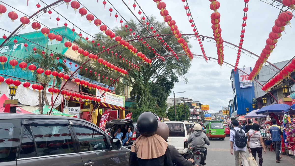 Kondisi terkini kawasan Suryakencana, Kota Bogor jelang puncak perayaan Cap Go Meh, Selasa, 3 Maret 2026.