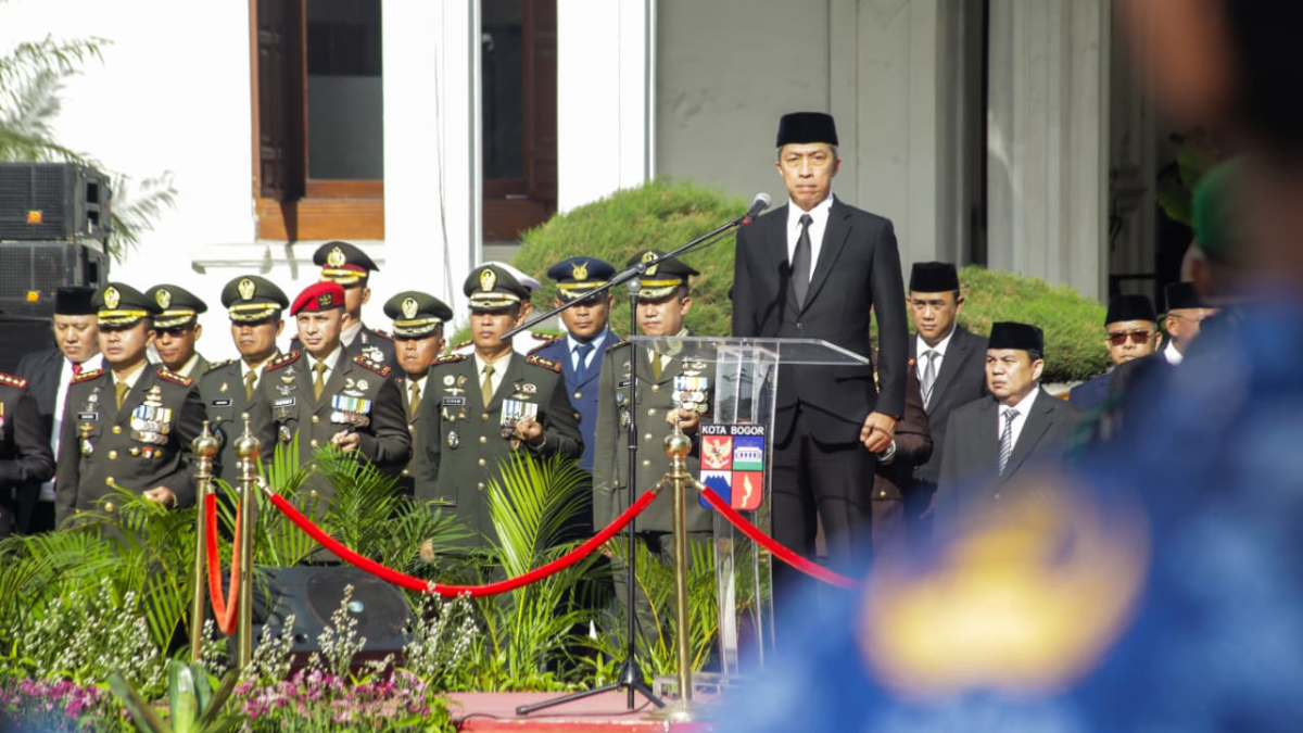 ASN Pemkot Bogor saat mengikuti apel di Balai Kota Bogor.