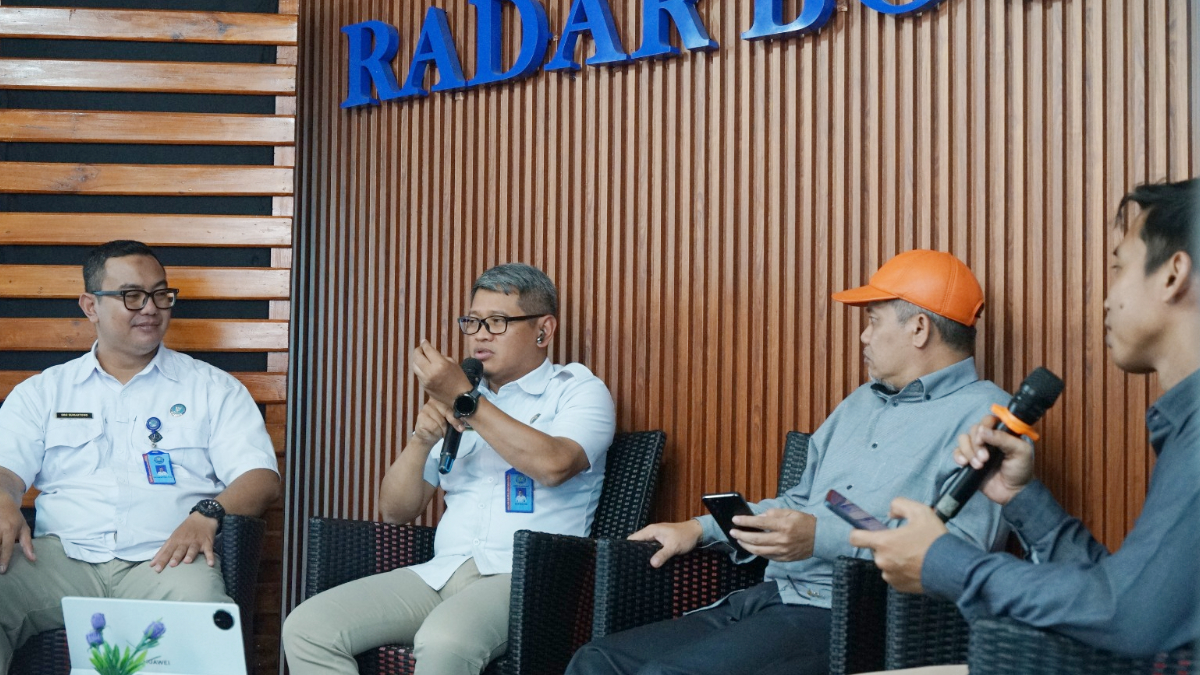 Kepala Tim Rehabilitasi BNN Kabupaten Bogor Imam Maulana saat hadir dalam talkshow yang digelar Radar Bogor di Graha Pena, Rabu, 4 Maret&nbsp;2026.