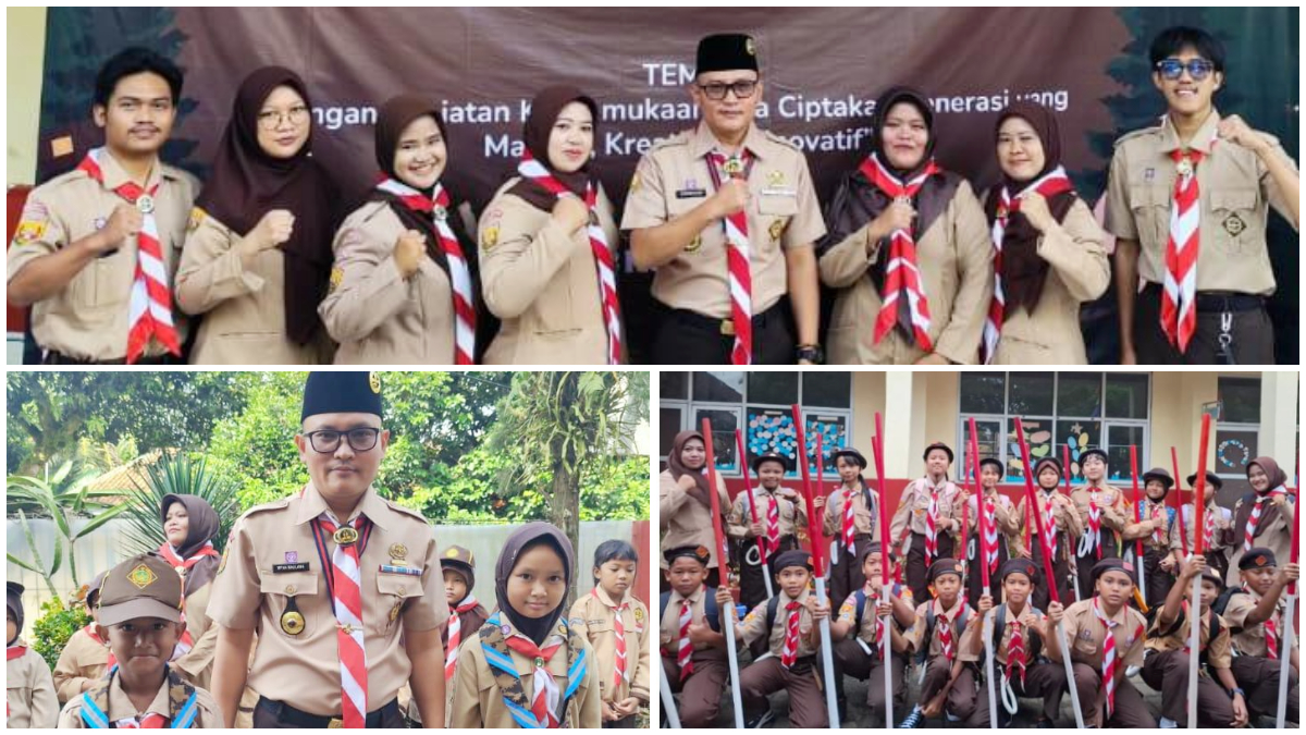Kegiatan Persari dan Perkaju Pramuka 2026 di SDN Jampang 04.