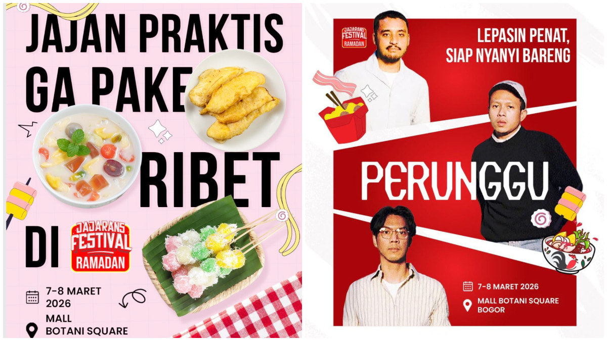 Poster penampilan Perunggu dalam Jajarans Festival Ramadhan 2026 di Mall Botani Square Bogor. 