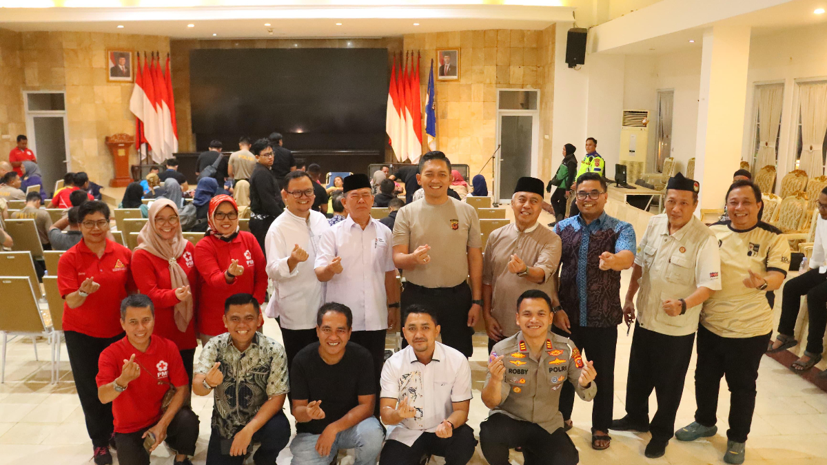 PMI Kota Bogor menggelar donor darah di Gedung Paseban Sri Baduga, Jumat, 6 Maret 2026 malam. 