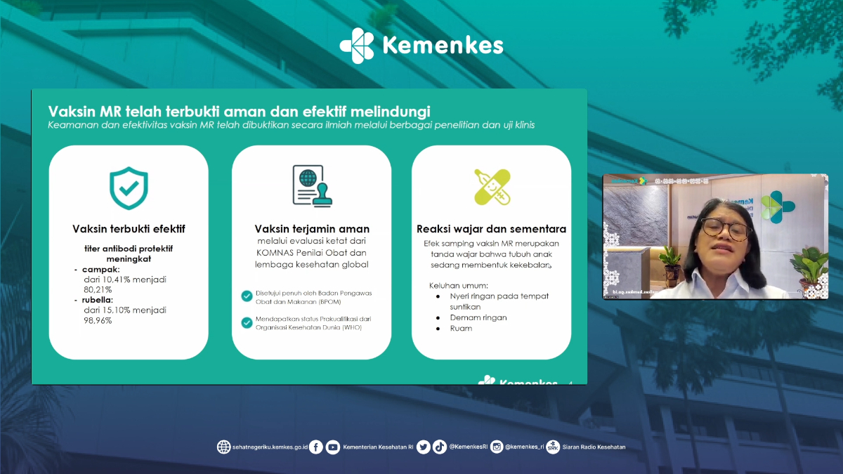 Kementerian Kesehatan (Kemenkes) mengimbau orang tua agar tidak ragu membawa anaknya mengikuti vaksinasi campak.