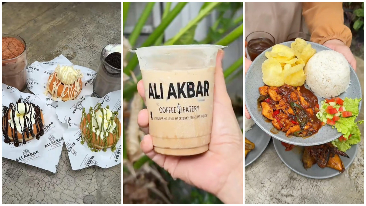 Suasana Cafe Shisha Ali Akbar di Kota Bogor dan sejumlah menu yang disajikan. 