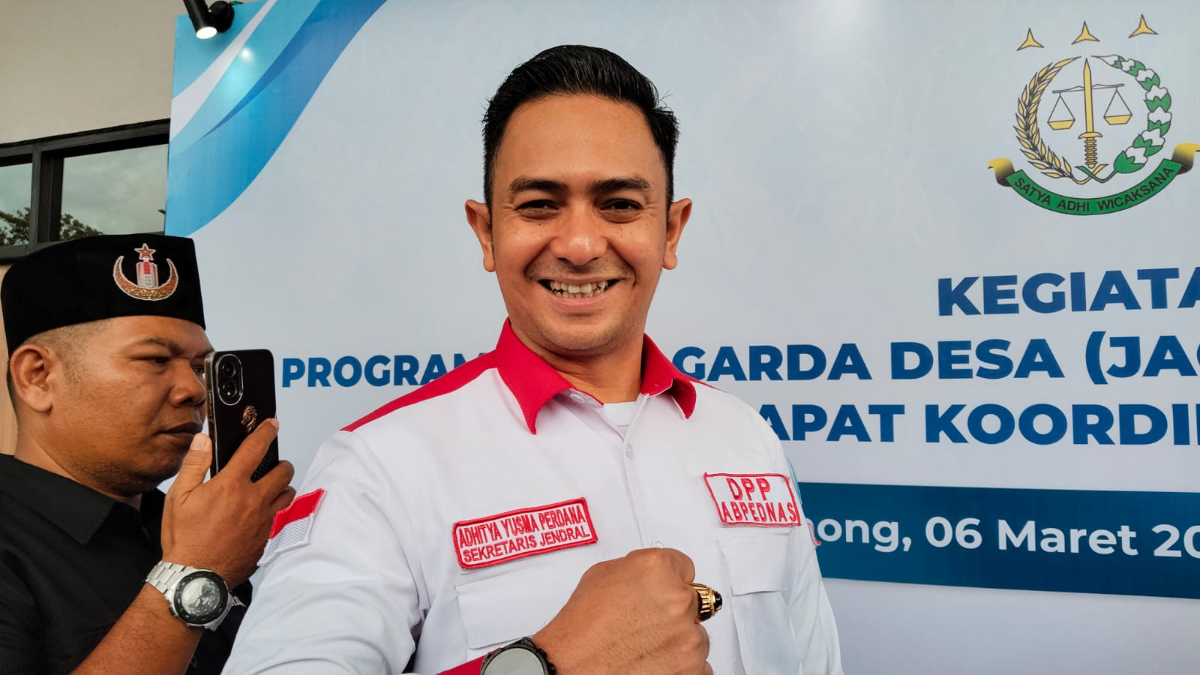 Sekretaris Jenderal Asosiasi Badan Permusyawaratan Desa Nasional (Abpednas) Adhitya Yusma Perdana saat menghadiri konsilidasi bersama Kejaksaan RI di Cibinong Bogor.