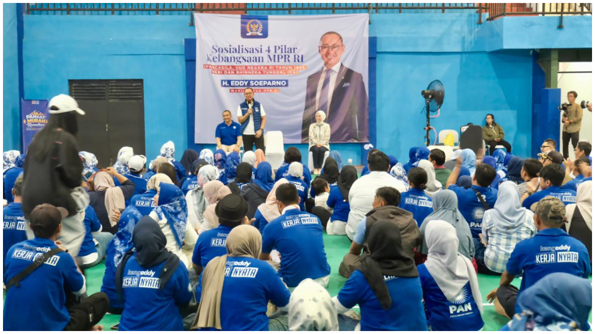 Sosialisasi Empat Pilar Kebangsaan oleh Eddy Soeparno di&nbsp;Hall Semi Indoor GOR Pajajaran, Kota Bogor, Sabtu, 7 Maret 2026.