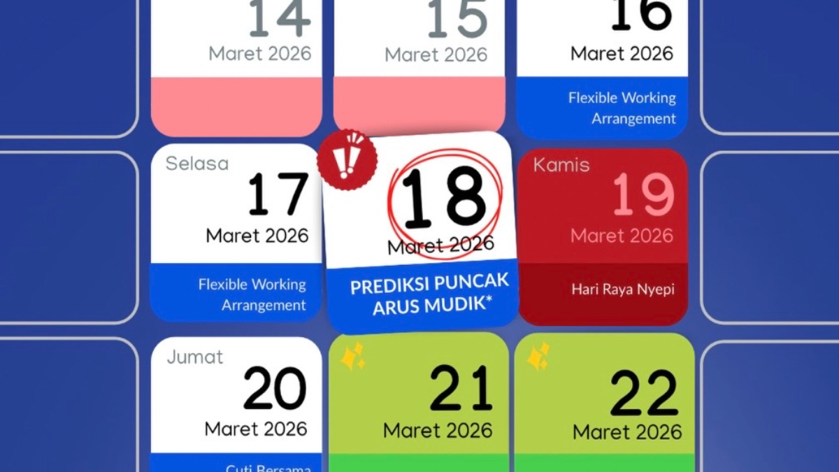 Ilustrasi prediksi tanggal puncak arus mudik lebaran idul fitri tahun 2026.