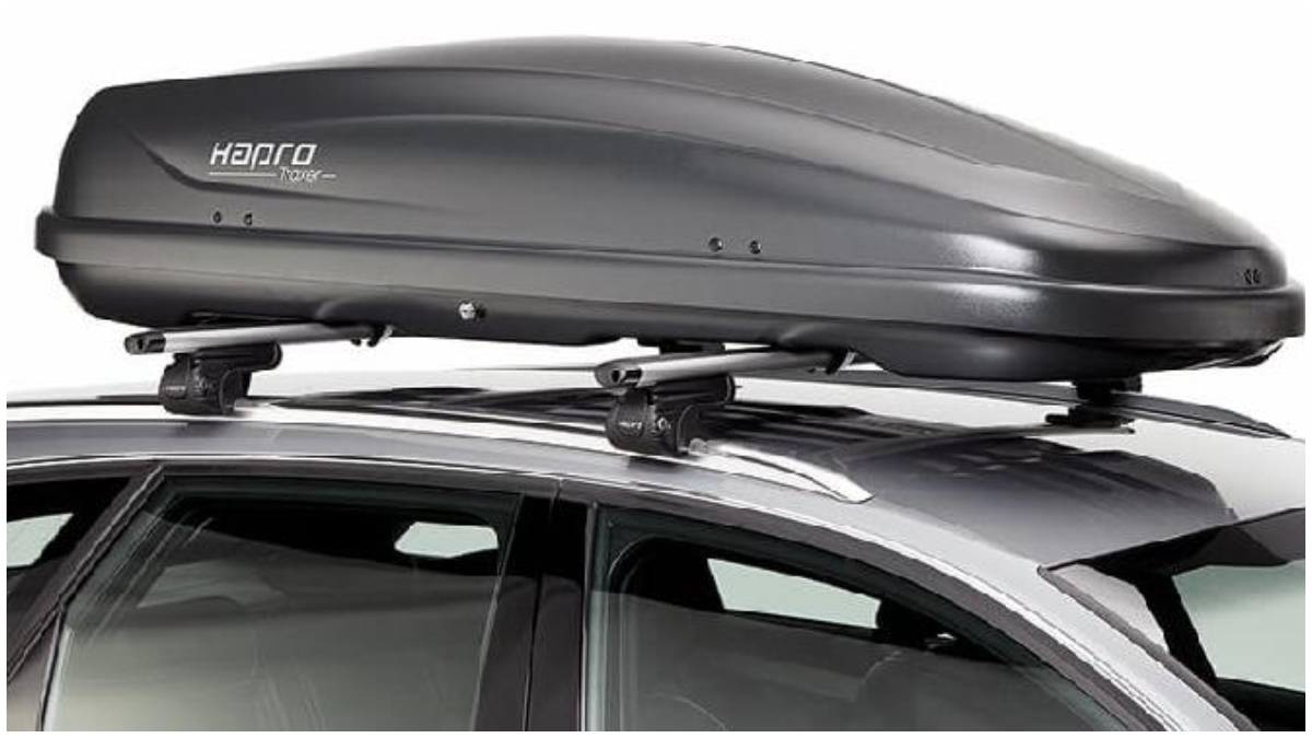 Ilustrasi roof box yang dipasang pada mobil.