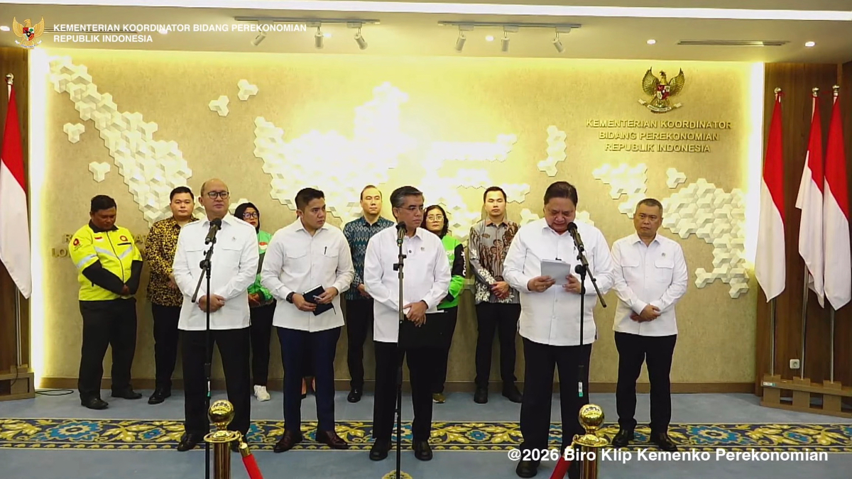 Menko Airlangga Hartarto dalam Konferensi Pers terkait Stimulus Ramadhan 2026.