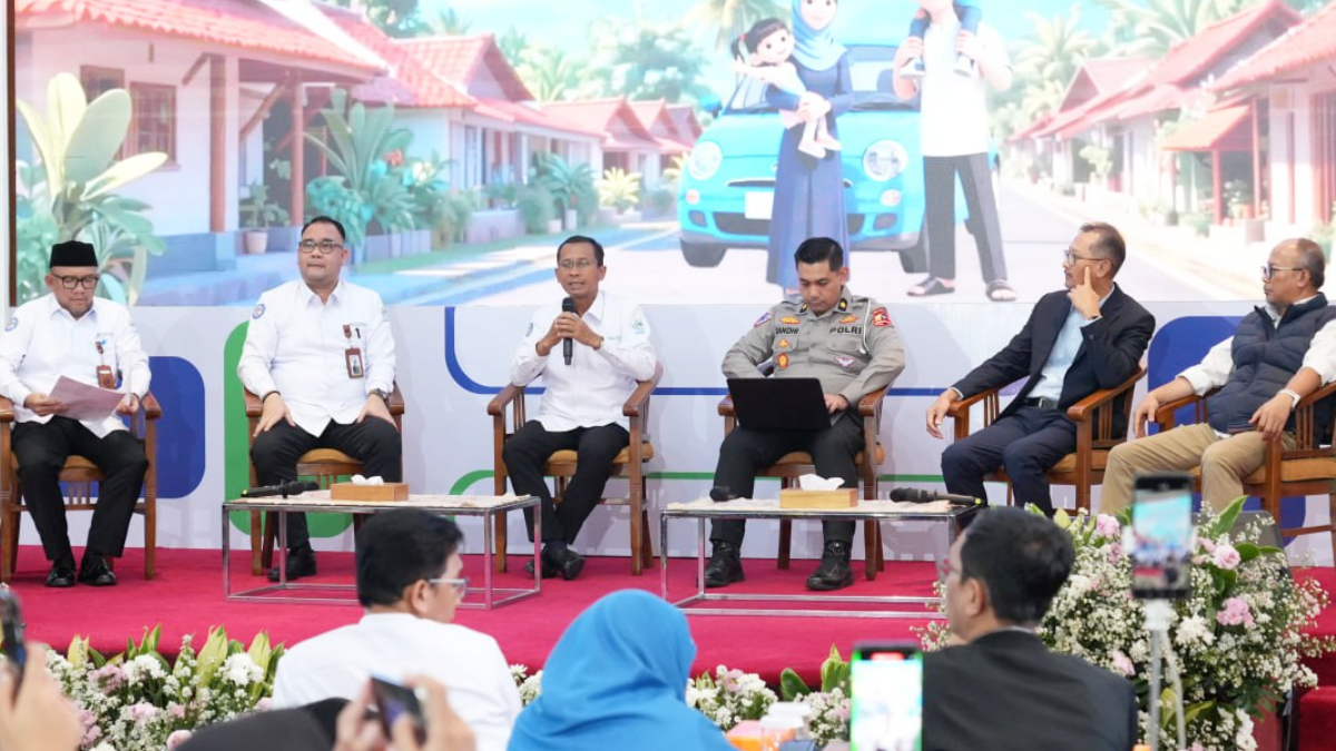 Konferensi pers pelayanan BPJS Kesehatan saat Libur Lebaran.