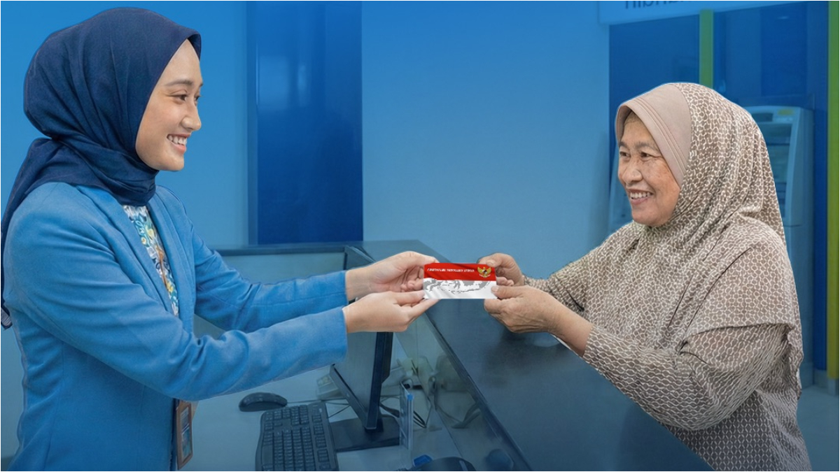 Ilustrasi penyaluran bansos melalui Bank Himbara