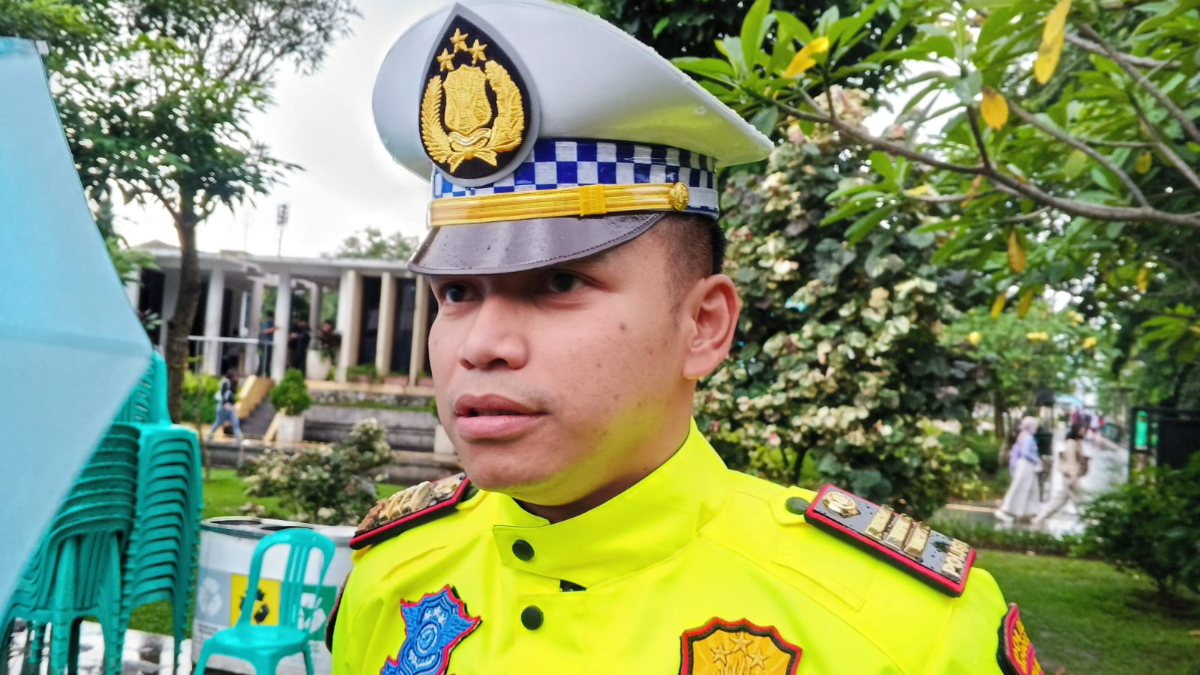 Kasat Lantas Polresta Bogor Kota AKP Robby Rachman saat menyampaikan keterangan antisipasi kemacetan.