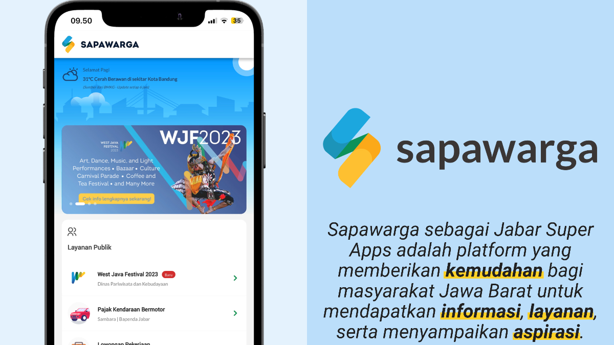 Aplikasi Sapawarga bagi warga Jawa Barat yang ingin melihat ketersediaan tiket mudik gratis.