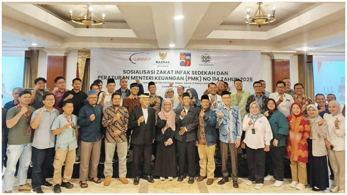 Kegiatan sosialisasi zakat dan kebijakan perpajakan kepada para pengusaha di Kota Bogor oleh Baznas Kota Bogor Kamis, 12 Maret 2026.