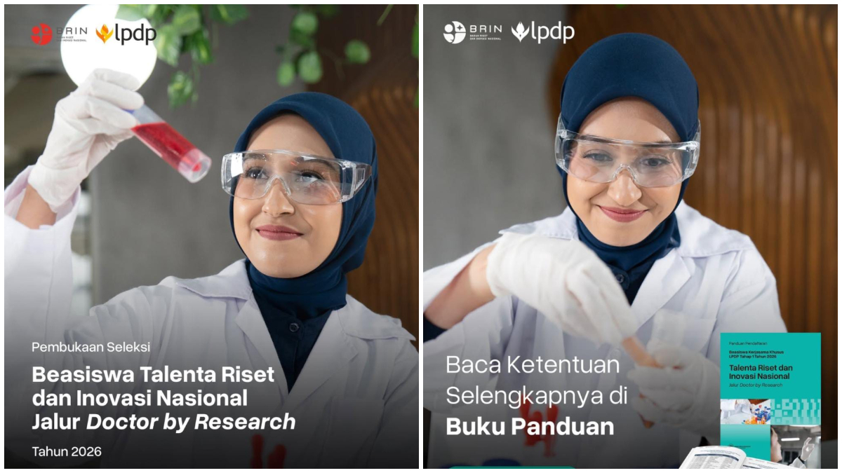 Informasi mengenai pendaftaran Beasiswa Talenta Riset dan Inovasi Nasional Jalur Doctor by Research. 