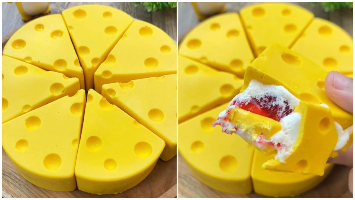 Tampilan Cheesecake Tom and Jerry yang unik. 