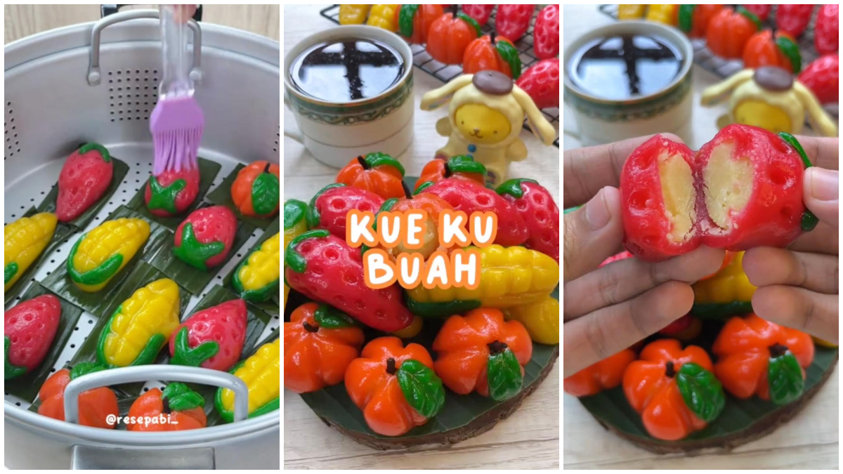 Kue Ku berbentuk buah yang cantik buat Lebaran. 