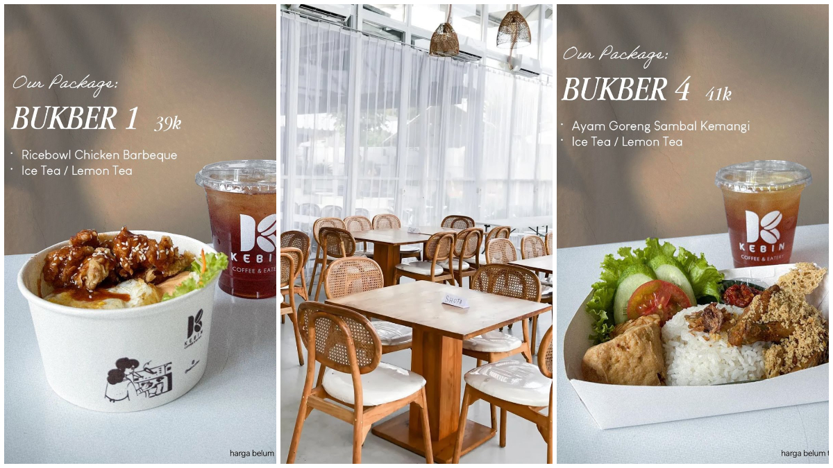 Pilihan paket buka puasa yang ditawarkan Kebin Coffee and Eatery di Bogor dengan harga mulai dari Rp39 ribu.