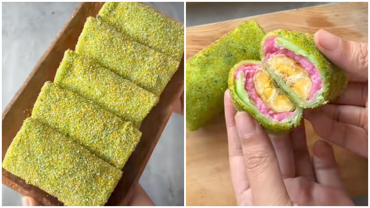 Risol pisang ijo dengan kulit renyah dan isian manis yang lumer, cocok dijadikan ide takjil untuk berbuka puasa di akhir Ramadhan. 