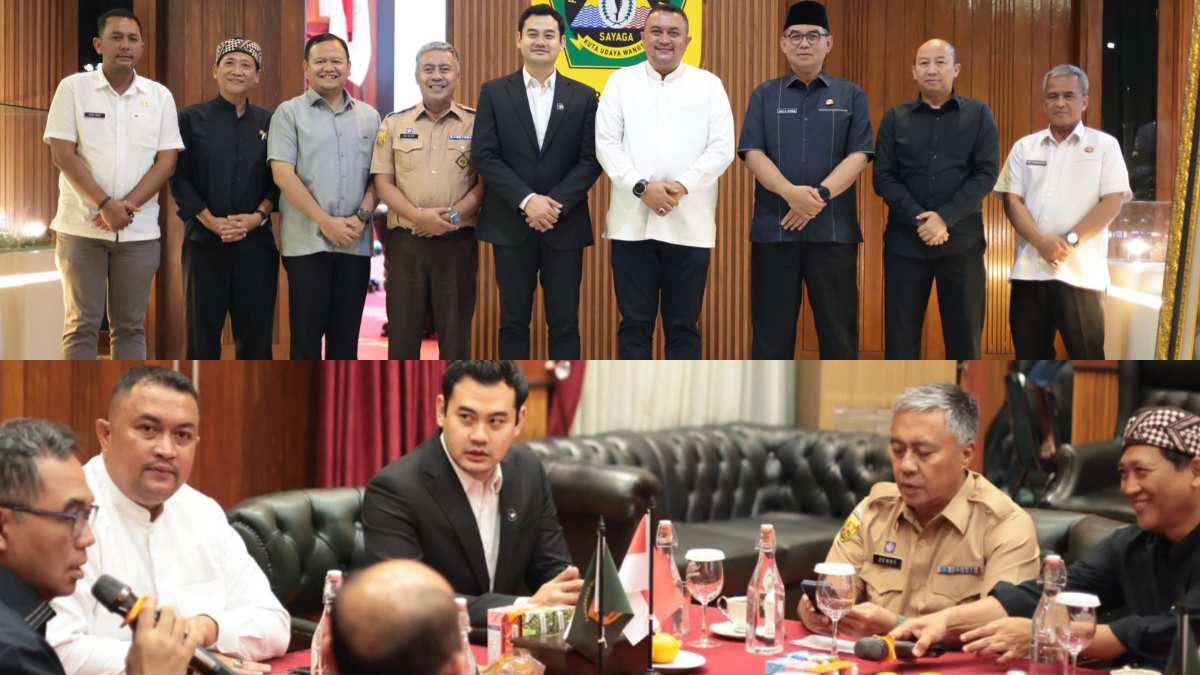 Bupati Bogor Rudy Susmanto bersama jajaran usai menggelar rapat di Pendopo, Cibinong. 