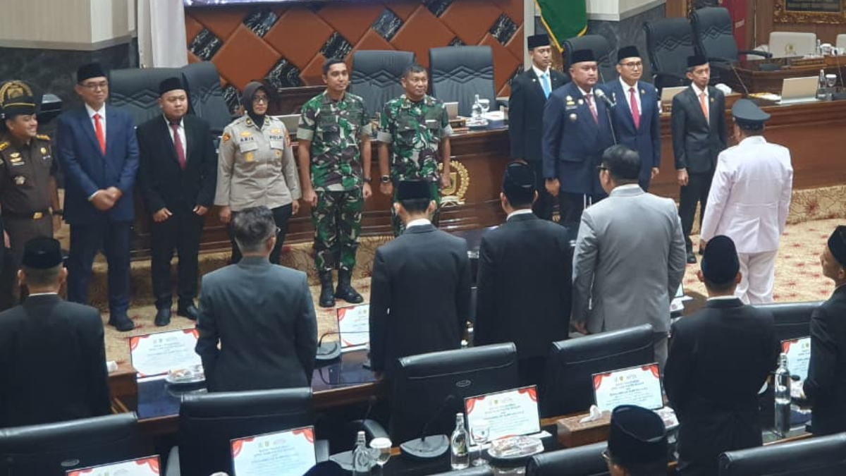 Bupati Bogor Rudy Susmanto hadir dalam rapat Paripurna di DPRD Kabupaten Bogor.