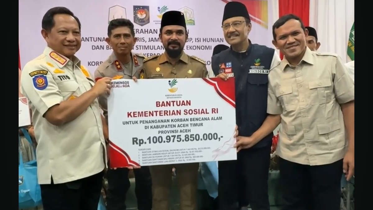 Bantuan dari pemerintah untuk korban bencana di Aceh