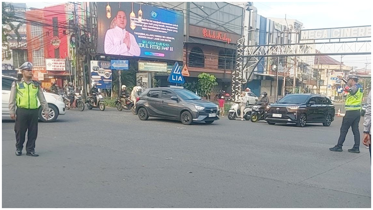 Kondisi Jalan Raya Cinere pada H-4 lebaran. 