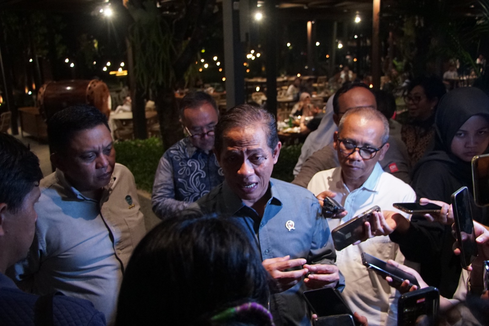 Menteri LH Hanif Faisol saat ditemui di kawasan GBK Jakarta pada Senin 16 Maret 2026 malam.