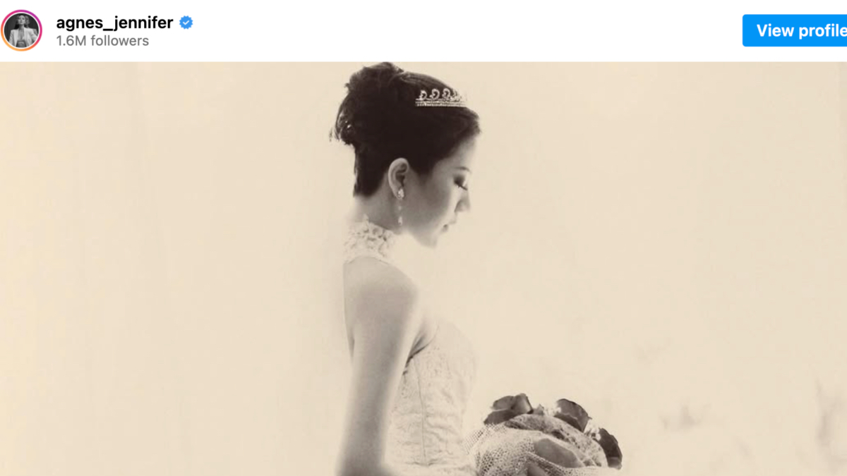 Unggahan Instagram Agnes Jennifer umumkan perceraian dengan David Clement.