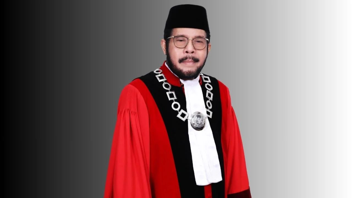 Anwar Usman berpamitan dari Mahkamah Konstritusi.