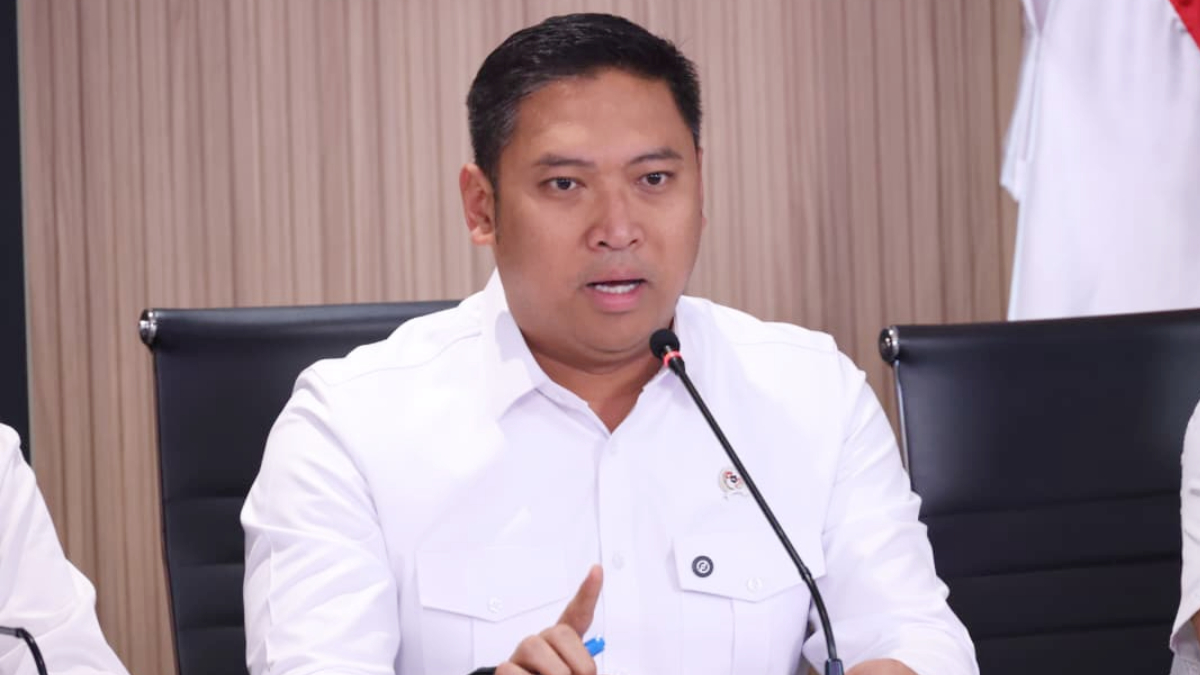 Wakil Menteri Pertanian (Wamentan)  Sudaryono saat Konferensi Pers Kesiapan Infrastruktur dan Pangan di Gedung Bina Graha, Kompleks Istana Kepresidenan, Rabu, 18 Maret 2026.